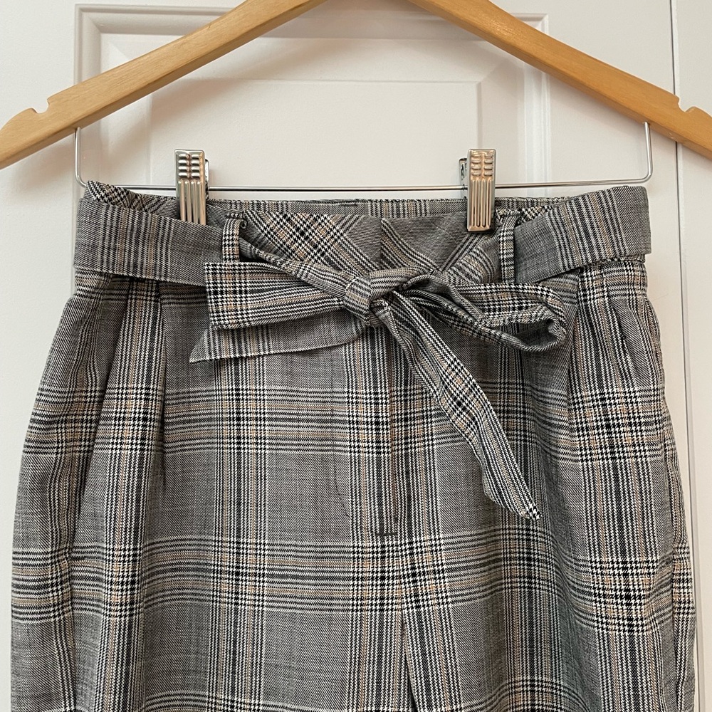 RW&CO. Gray Checkered Plaid Dress Pants w/belt - US 2